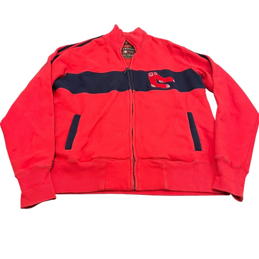 Moonlight Graham Boston Red Sox Jacket Mens Large Red Full Zip MLB Track Jacket